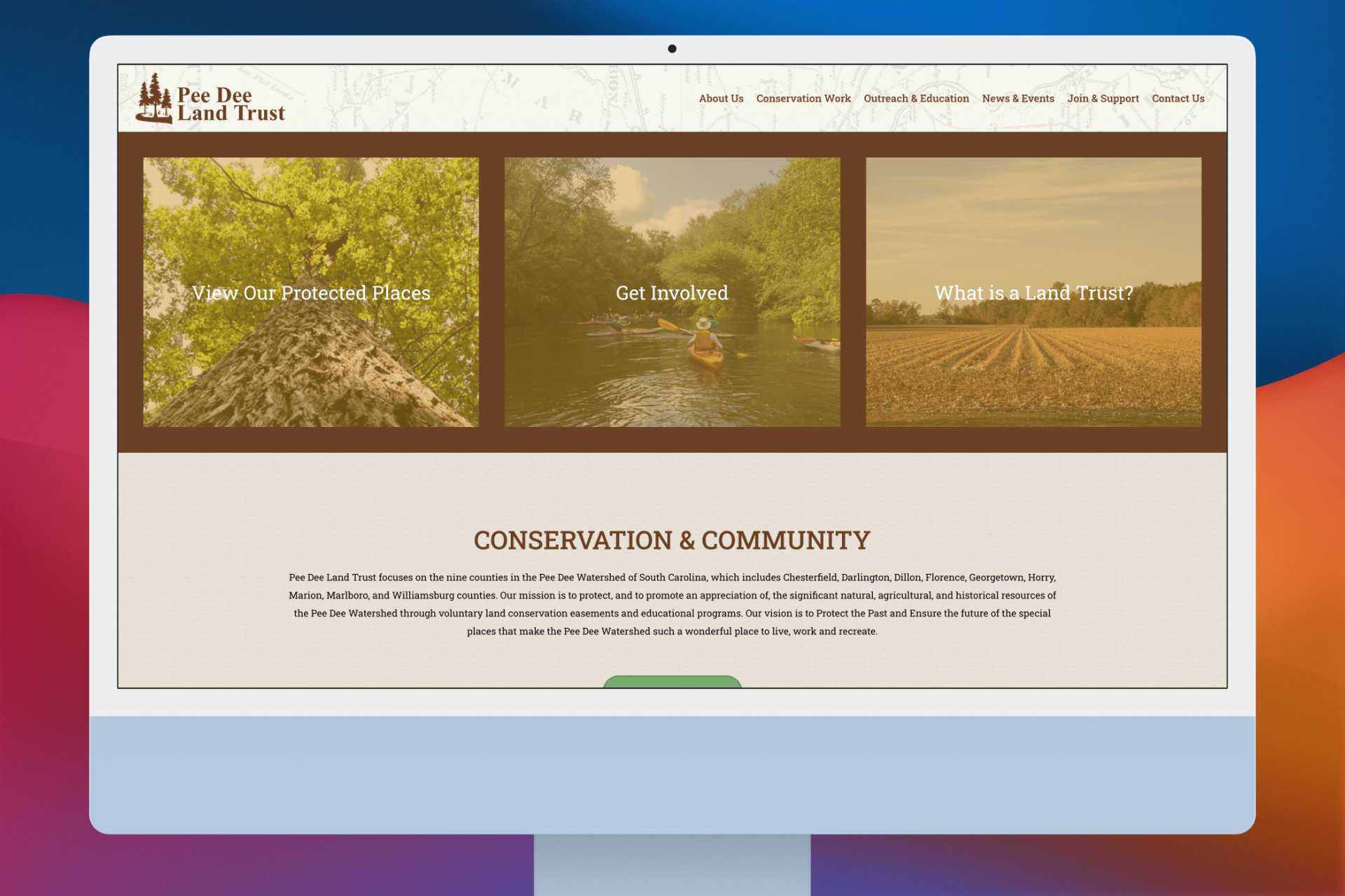 Pee Dee Land Trust – WordPress Website