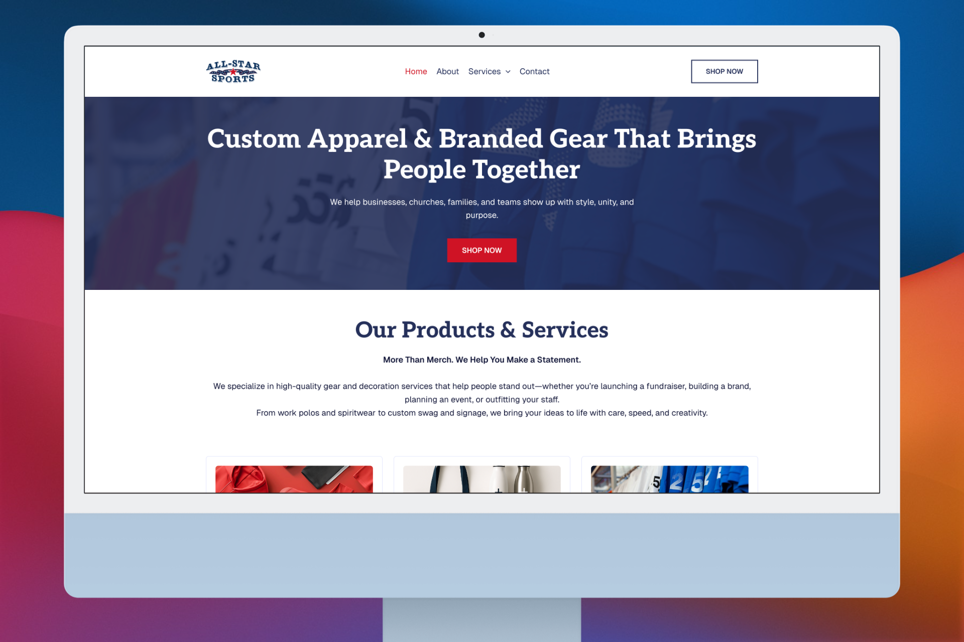 All Star Sports – WordPress Website