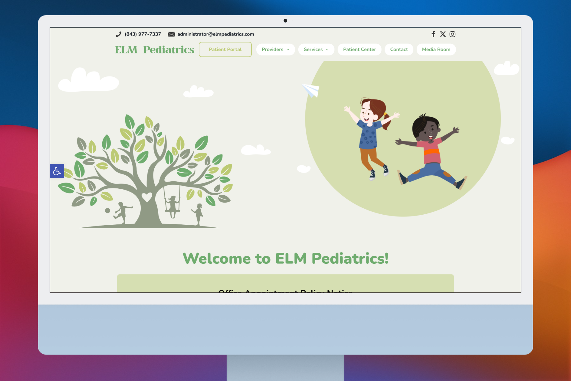 ELM Pediatrics – WordPress Website